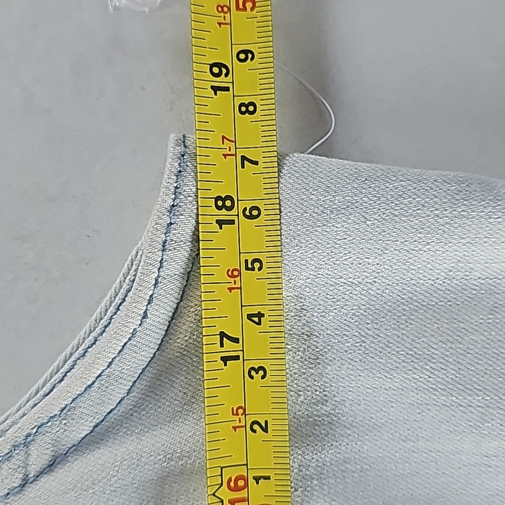 Basic Denim Wax Jean White Wash Vest - Picture 5 of 7